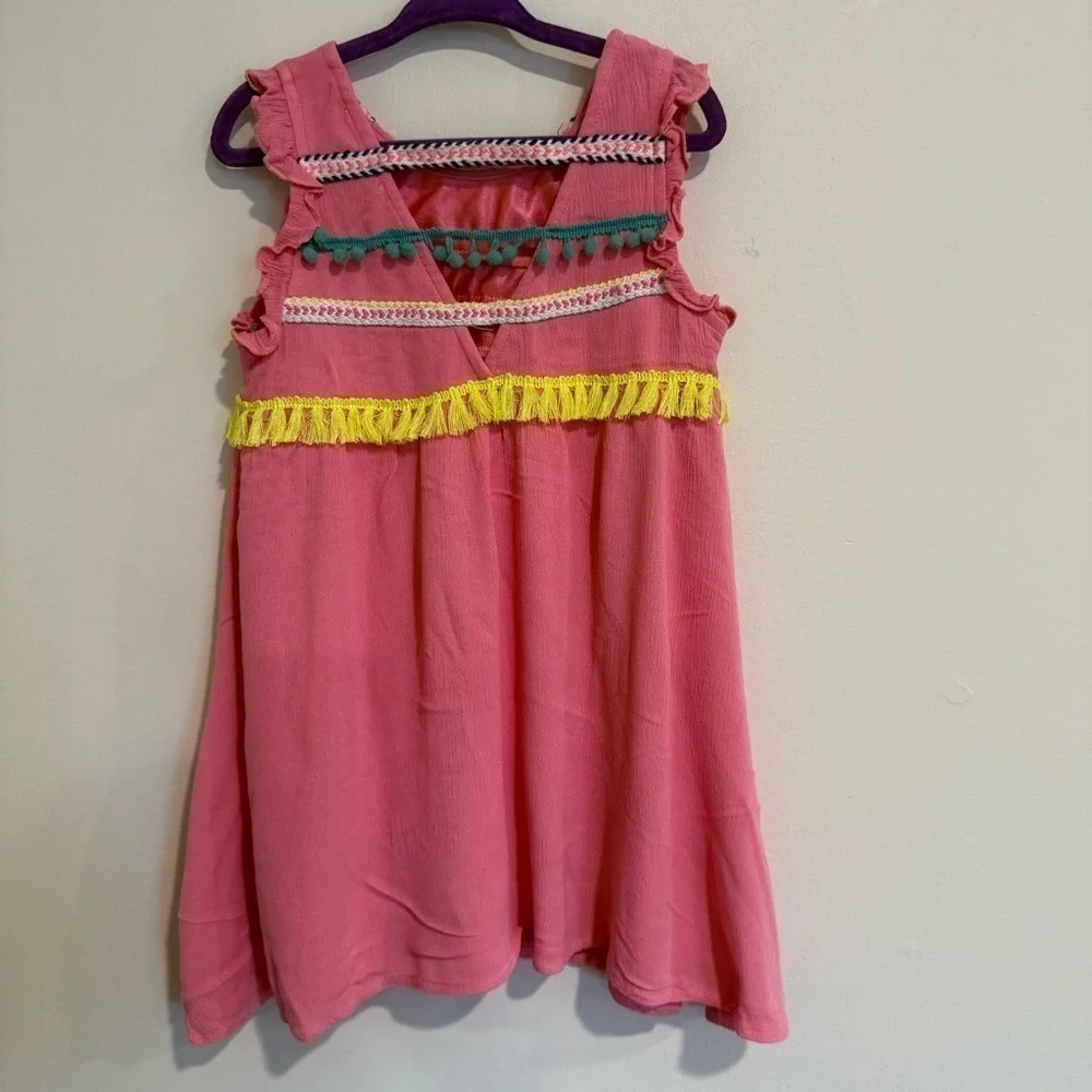 Hanna Banana Little Girl Baby Doll Dress with Embellishment Coral Color size 5